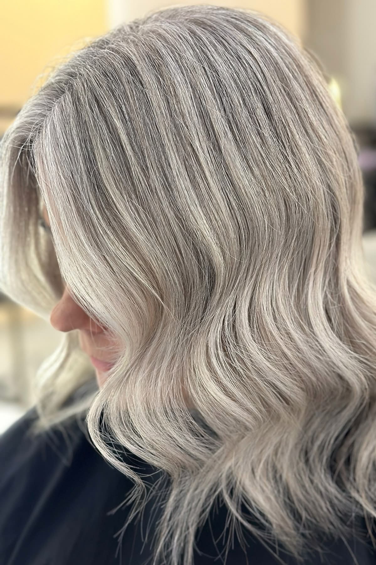Grey Blending resultaat tijdens masterclass kapperstraining